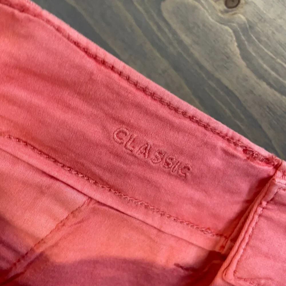 American Eagle Shorts Mens 26 NEXT Level Coral Orange Flex Chino 9
